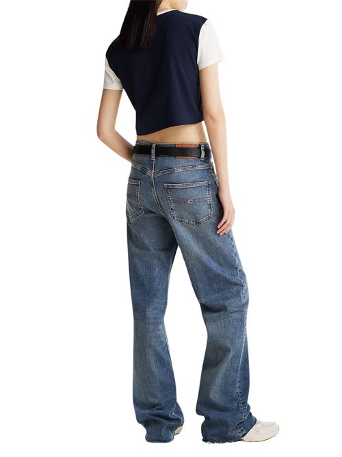 T- shirt crop blu in cotone Tommy Jeans | DW0DW19441C1G
